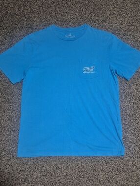 Vineyard Vines Men's Short Sleeve Pocket Tee in Bright Blue